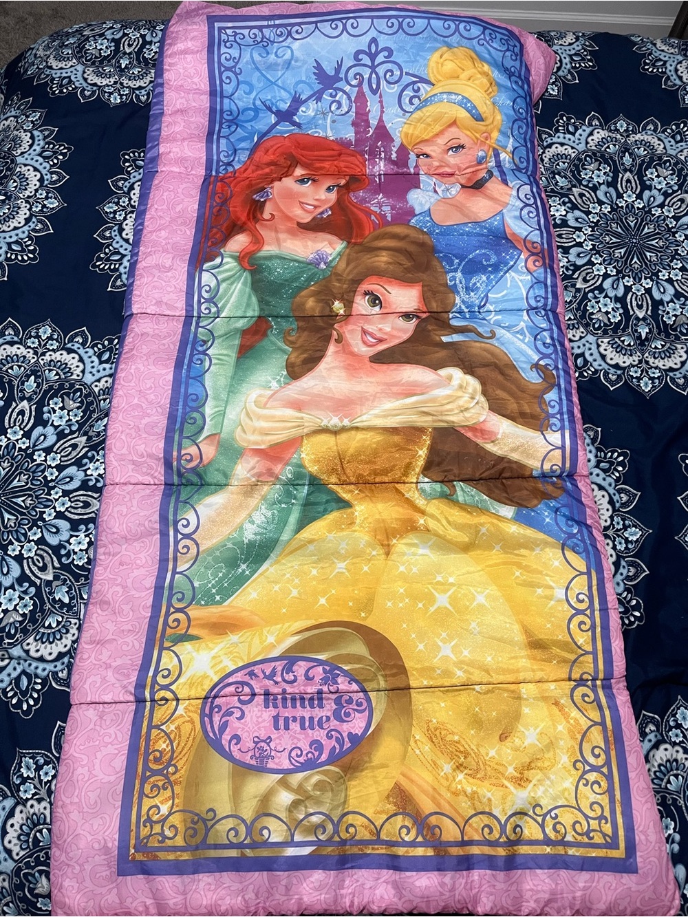 Vintage 1990s-2000s Disney Princesses Sleeping Bag